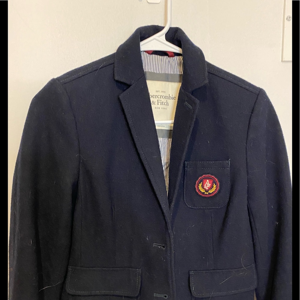 Kids Abercrombie & Fitch Navy Crest Blazer